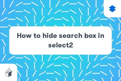 How to hide search box in select2 cover
