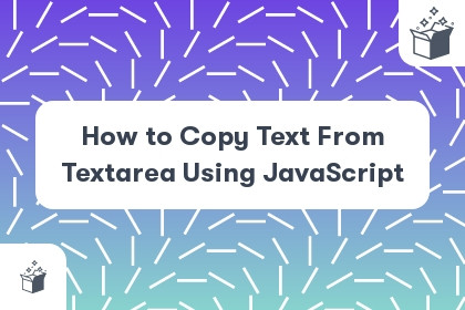How to Copy Text From Textarea Using JavaScript cover