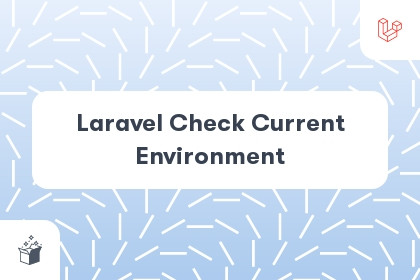 Laravel Check Current Environment cover